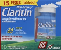 Claritin Non-Drowsy Indoor & Outdoor Allergies Tablets 10mg Perspective: Main