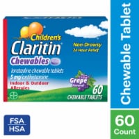 Children's Claritin 24 Hour Allergy Relief Grape Chewable Loratadine 5mg