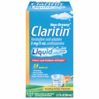 Claritin® Liquid Non-Drowsy Honey Flavored Loratadine Oral Solution Perspective: Main