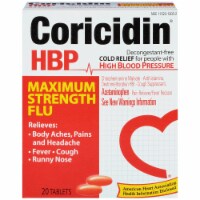 Coricidin High Blood Pressure Maximum Strength Flu Tablets Perspective: Main