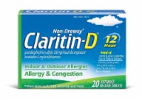 Claritin-D Non-Drowsy Indoor & Outdoor Allergies Allergy & Congestion Extended Relief Tablets