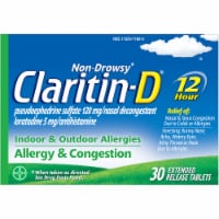 Claritin D 12 Hour Non-Drowsy Indoor & Outdoor Allergy Relief Tablets Perspective: Main