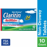 Claritin® 24 Hour Non-Drowsy Allergy Relief Loratadine 10mg RediTabs® Tablets Perspective: Main