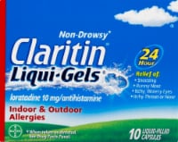 Claritin 24 Hour Allergy Relief Liqui-Gels Loratadine 10mg Perspective: Main
