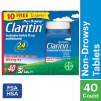 Claritin® 24 Hour Allergy Relief Tablets Loratadine 10mg Perspective: Main
