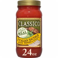 Classico Italian Sausage Spaghetti Pasta Sauce with Peppers & Onions Perspective: Main