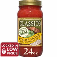 Classico Italian Sausage Spaghetti Pasta Sauce with Peppers & Onions