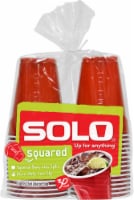 Solo Disposable Plastic Cups, Clear, 9oz, 50 Count