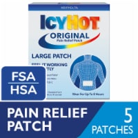 Icy Hot Pro No-Mess Pain Relief Camphor and Menthol Patches, 5 ct