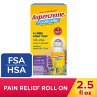 Aspercreme Lidocaine Lavender No-Mess Roll-On Pain Relief Lidocaine Liquid