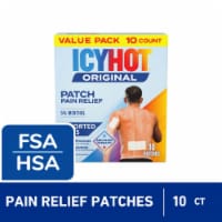 Icy Hot Original Pain Relief Patch Variety Pack 5% Menthol Fabric Patches with 5 Medium and 5 Large Perspective: Main