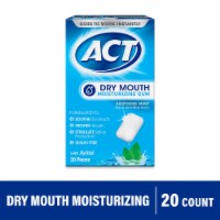 ACT Dry Mouth Gum Moisturizing with Xylitol Soothes Freshens & Stimulates in Soothing Mint Perspective: Main
