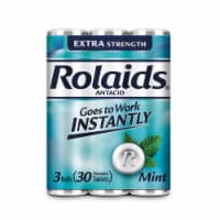 Rolaids Three Roll Packs Extra Strength Mint Tablets