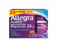 Allegra Non-Drowsy 24-Hour Allergy Relief Gelcaps 180mg Perspective: Main