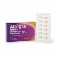 Allegra Allergy Relief Fexofenadine HCl Tablet, 12 per Box