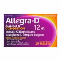Allegra D 12-Hour Non-Drowsy Allergy Congestion Relief Antihistamine Tablets with Pseudoephedrine Perspective: Main