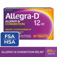 Allegra D 12-Hour Non-Drowsy Allergy Congestion Relief Antihistamine Tablets with Pseudoephedrine Perspective: Main