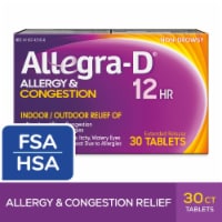 Allegra-D 12 Hour Non-Drowsy Allergy & Congestion Tablets Fexofenadine HCL and Pseudoephedrine HCL