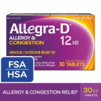 Allegra D 12-Hour Non-Drowsy Allergy Congestion Relief Antihistamine Tablets with Pseudoephedrine Perspective: Main
