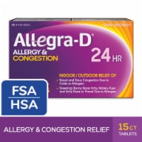 Allegra D 24-Hour Non-Drowsy Allergy Congestion Relief Antihistamine Tablets with Pseudoephedrine Perspective: Main