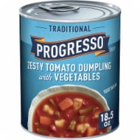 Progresso Traditional Zesty Tomato Dumpling with Vegetables Soup Perspective: Main