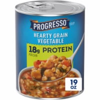 Progresso Protein Hearty Grain Vegetable Vegetarian Canned Soup Perspective: Main