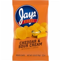 Jays Ridges Potato Chips, Cheddar and Sour Cream, 1.25 Oz Bag Perspective: Main