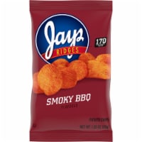 Jays® Ridges Potato Chips, Smoky BBQ, 1.25 Oz Snack Bag Perspective: Main