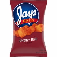 Jays® Ridges Potato Chips, Smoky BBQ, 10 Oz Bag Perspective: Main