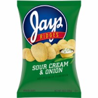 Jays Potato Chips, Sour Cream and Onion Ridges, 10 Oz Bag Perspective: Main