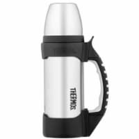 Thermos 1.1 Quart Stainless Steel With Ergo Handle Beverage Bottle