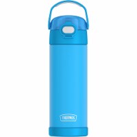 Thermos® FUNtainer® Bottle with Straw - Denim Blue Perspective: Main