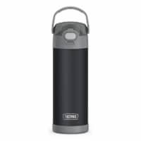 Thermos® Funtainer Bottle w Straw - Charcoal Perspective: Main