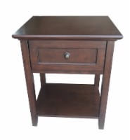 HD Designs Knowles USB Port Dark Brown Nightstand