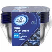 Kroger Home Sense Square BPA-Free Plastic Snap Seal Food Storage Container - 6 pack