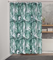 HD Designs Fabric Shower Curtain - Palms Balsa Perspective: Main