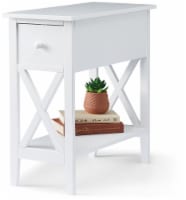 Everyday Living X Side Table with Drawer - White
