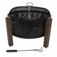 HD Designs Outdoors® Round Steel Firepit - Black Perspective: Main