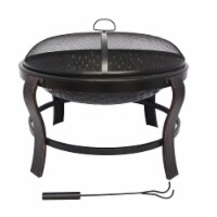HD Designs Outdoors Round Steel Firepit - Black Perspective: Main