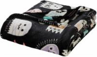 HD Designs® Holiday Ghosting Around Throw Blanket - Black/Multi-Color Perspective: Main