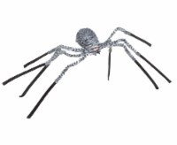 Holiday Home Posable Hairy Spider - Gray/Black Perspective: Main