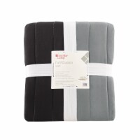 Everyday Living® Full/Queen Microplush Quilt - Black/Gray