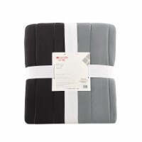 Everyday Living® King Microplush Quilt - Black/Gray