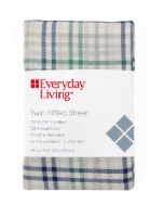 Everyday Living® 200 Thread Count Watson Plaid Fitted Sheet Perspective: Main