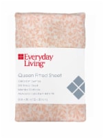 Everyday Living® 200 Thread Count Delicate Floral Fitted Sheet Perspective: Main