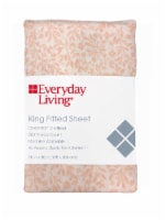 Everyday Living® 200 Thread Count Delicate Floral Fitted Sheet Perspective: Main