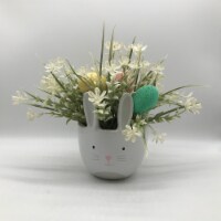 Holiday Home Floral Bunny Pot
