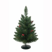 Holiday Home Mini Christmas Tree with Red Berries Perspective: Main