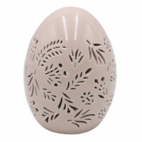 Holiday Home Pink LED Ceramic Egg Decoration Perspective: Main
