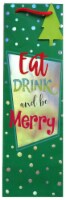 Holiday Home Eat Drink and Be Merry WIne Bag Perspective: Main